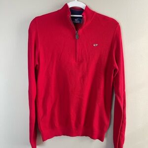 Vineyard Vines Kids Red Zip-Up Top